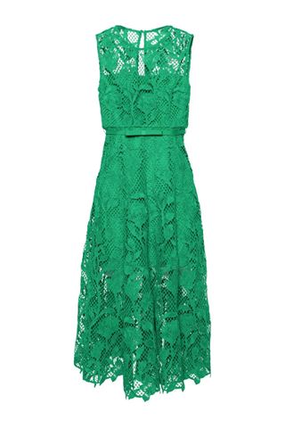 Bright green lace dress Self-Portrait | PF24-011MAGGREEN