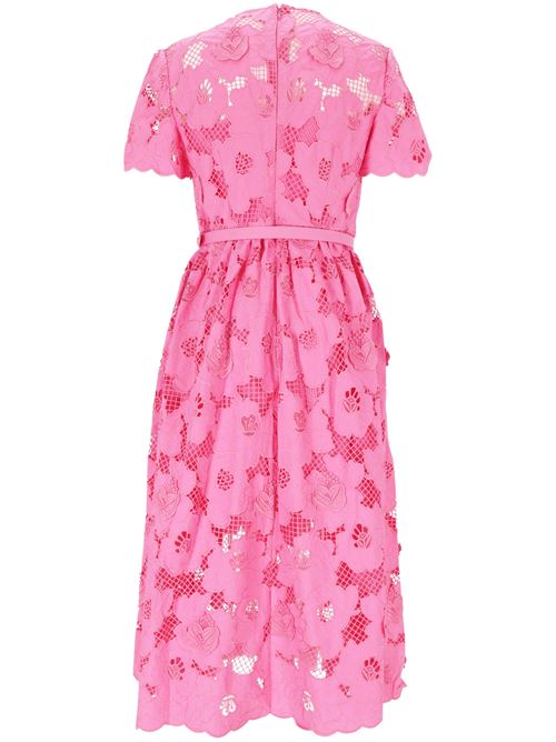 COTTON LACE MIDI DRESS SELF-PORTRAIT | PF24-089MAPPINK