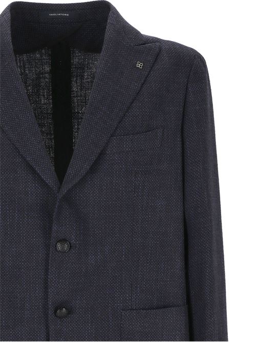 navy blue virgin wool-silk Tagliatore | 1SMC26KC90018U24I367EB879