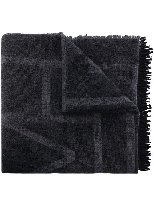 Dark grey virgin wool-cashmere SCARF Toteme | 213894808395