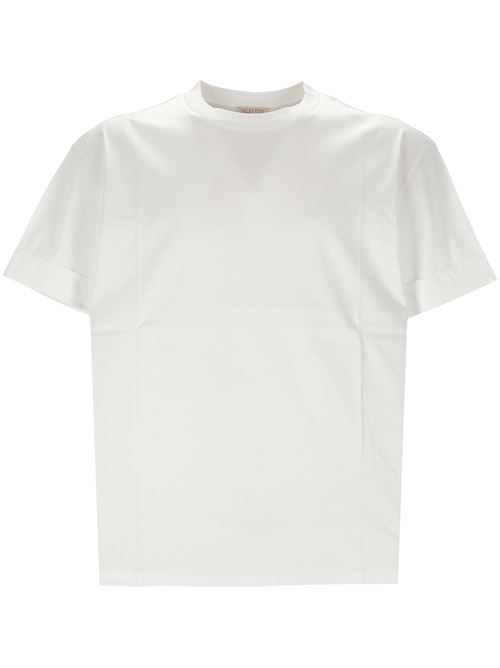 White cotton jersey T-shirt VALENTINO GARAVANI | 5V3MG13AAAV0BO