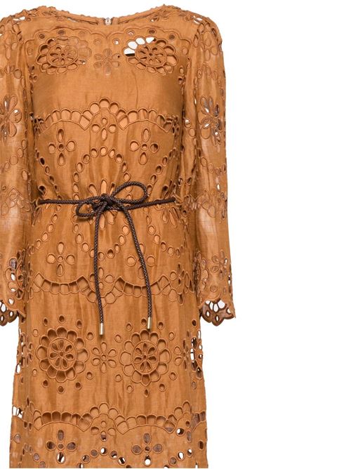 Pop Embroidered Midi Dress Zimmermann | 1444DSS244TAN