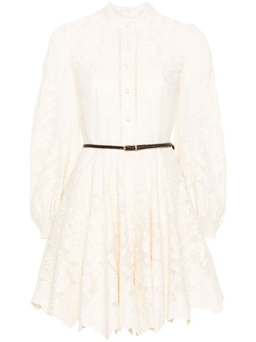 Ottie Embroidered Mini Dress Zimmermann | 1445DSS242CREAM