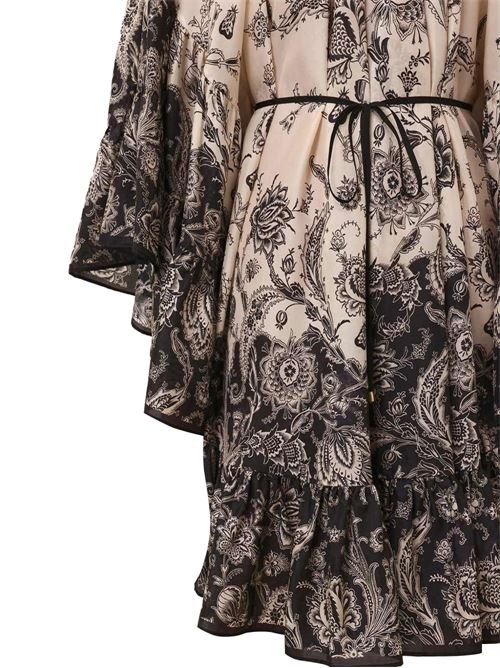 abito con volant e stampa paisley ZIMMERMANN | 3420DSS251CRMBLKFLO