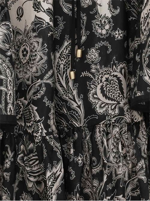 abito con volant e stampa paisley ZIMMERMANN | 3420DSS251CRMBLKFLO