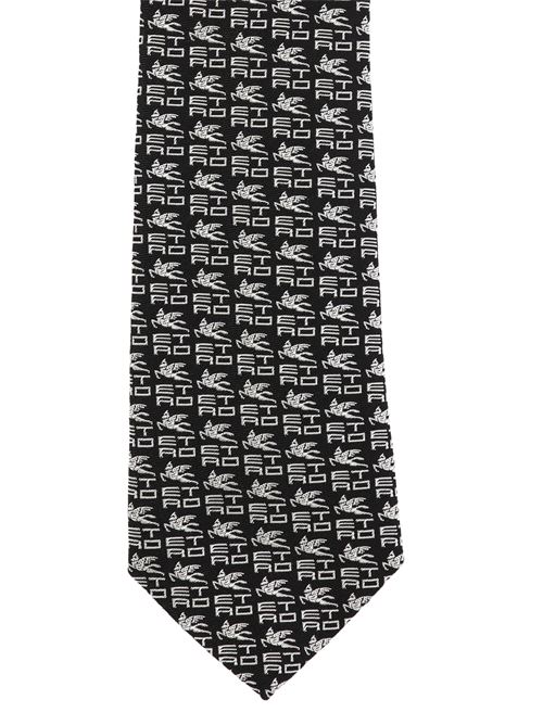 logo-jacquard silk tie Etro | 1055030051