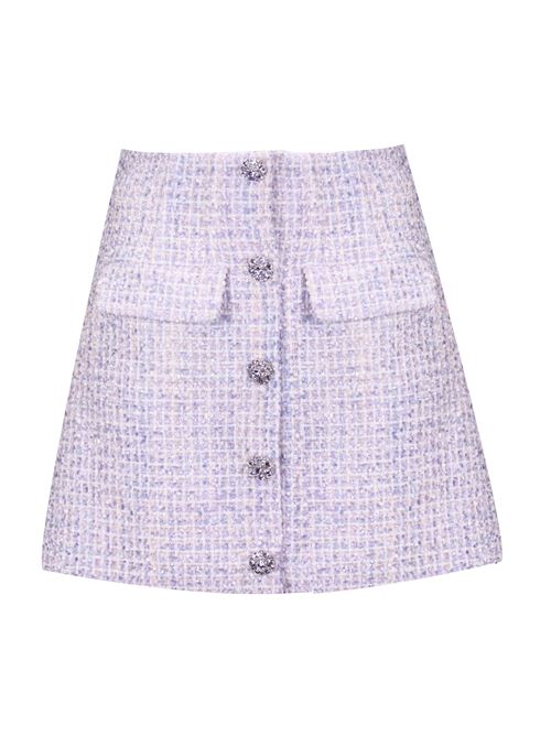 Boucle high-waisted mini skirt SELF-PORTRAIT | SS23-019SKPURPLE