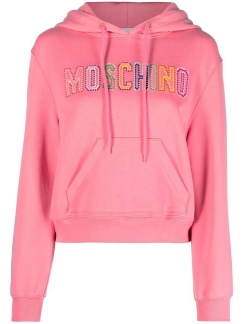 Felpa con cappuccio con logo ricamato Moschino | 170105282205