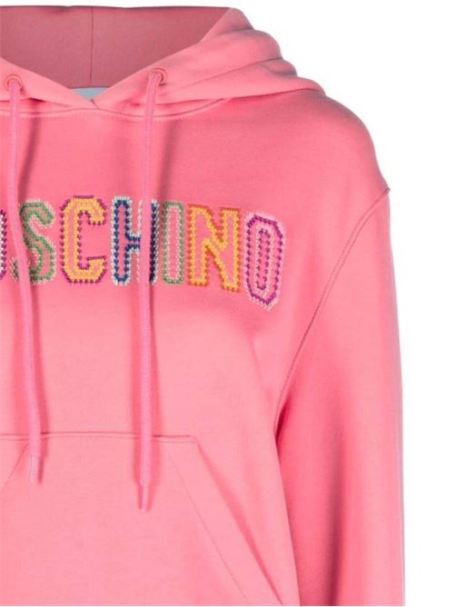 Felpa con cappuccio con logo ricamato MOSCHINO | 170105282205