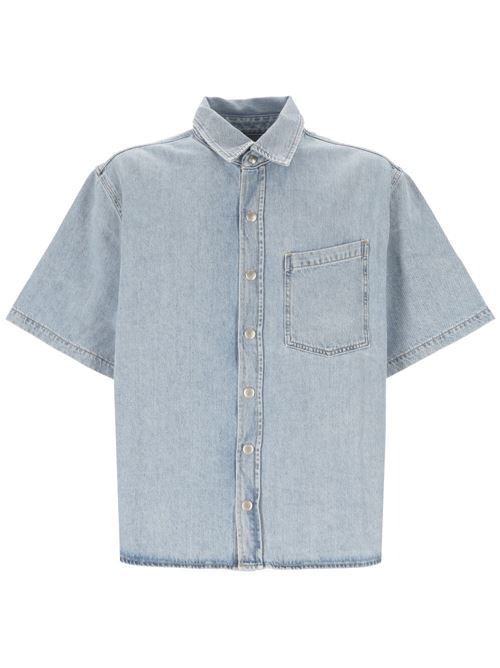 Tomorrow blue organic cotton man shirt AGOLDE | A40111136TMRRW