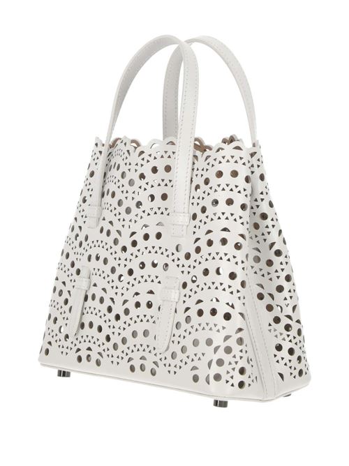 White bag with laser cut pattern Alaia | AA1S06720C0A44010