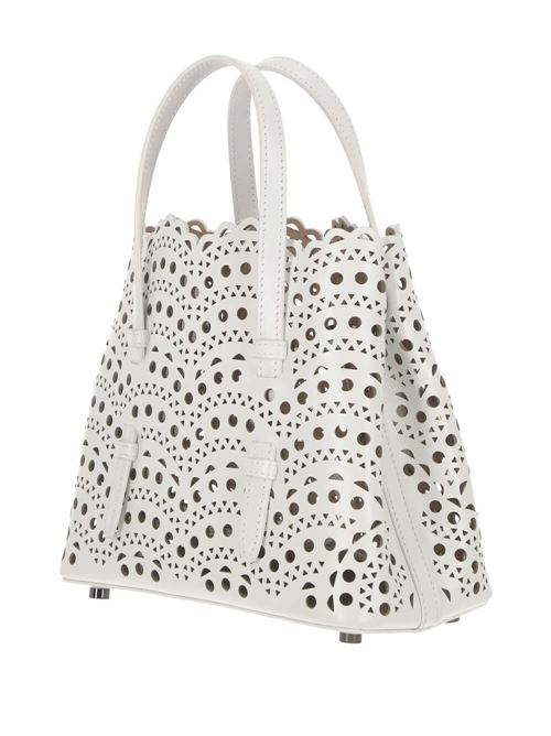 White bag with laser cut pattern Alaia | AA1S06720C0A44010