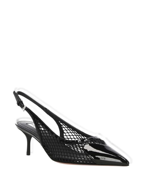 black calf leather mesh panelling pointed toe Alaia | AA3E057CK204999