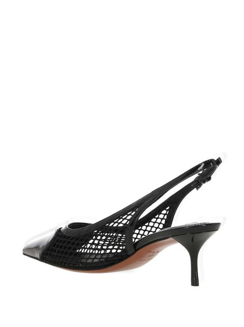 black calf leather mesh panelling pointed toe Alaia | AA3E057CK204999