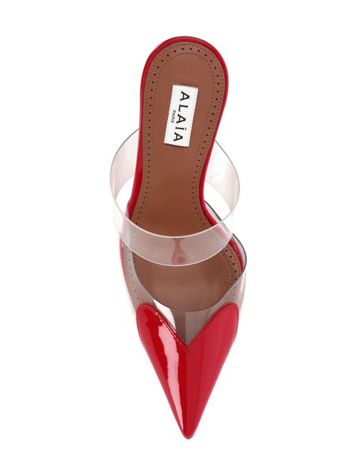 Red sandals with heart-shaped toe Alaia | AA3M053CK150331