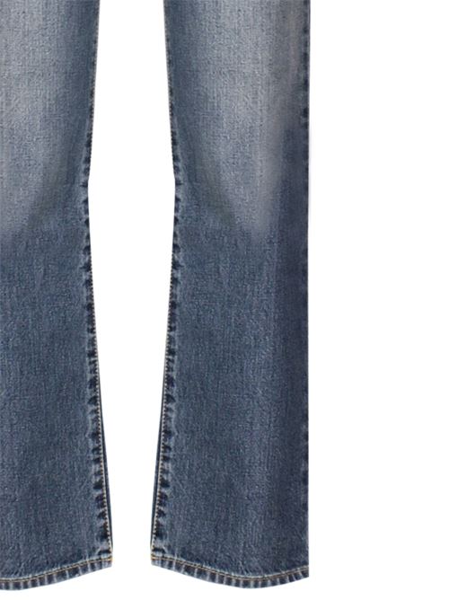 denim di cotone blu stonewashed vita alta Alaia | AA9P00755T536525