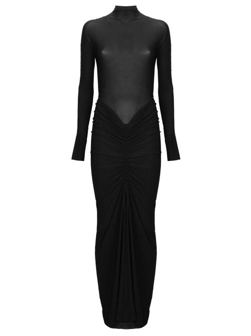 black stretch-design semi-sheer Alaia | AA9R11824J050995