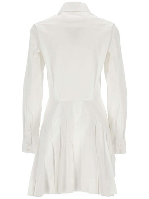 White cotton blend dress Alaia | AA9R12625T610000