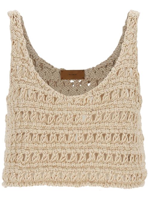 Top beige all'uncinetto Alanui | LWHT004R24KNI0016100