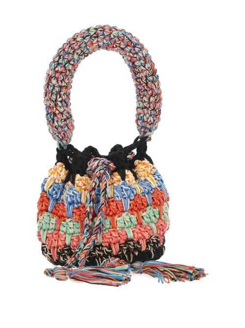 crochet knitted bucket bag Alanui | LWMY003R24KNI0018400