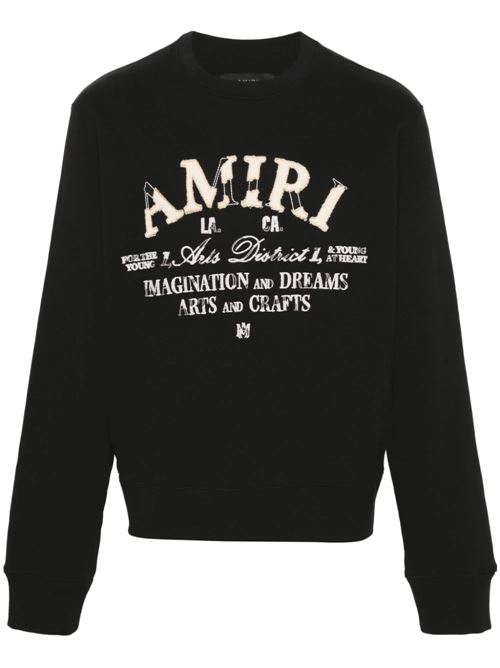 Distressed Arts District cotton sweatshirt AMIRI | AMJYCW1001BLACK