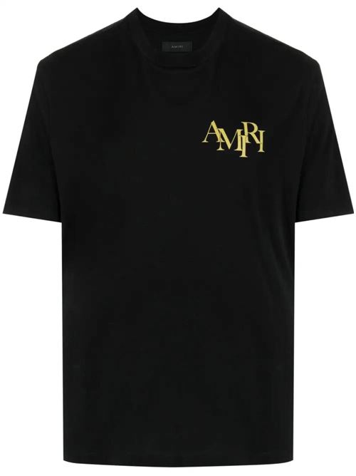 Black cotton t-shirt with logo AMIRI | AMJYTE1022BLACK