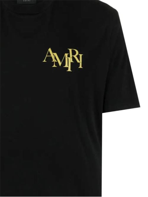 T-shirt in cotone nero con logo AMIRI | AMJYTE1022BLACK