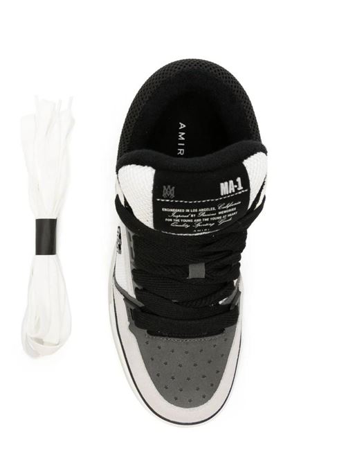 White/multicolour calf suede sneakers AMIRI | PS24MFS016BLACK