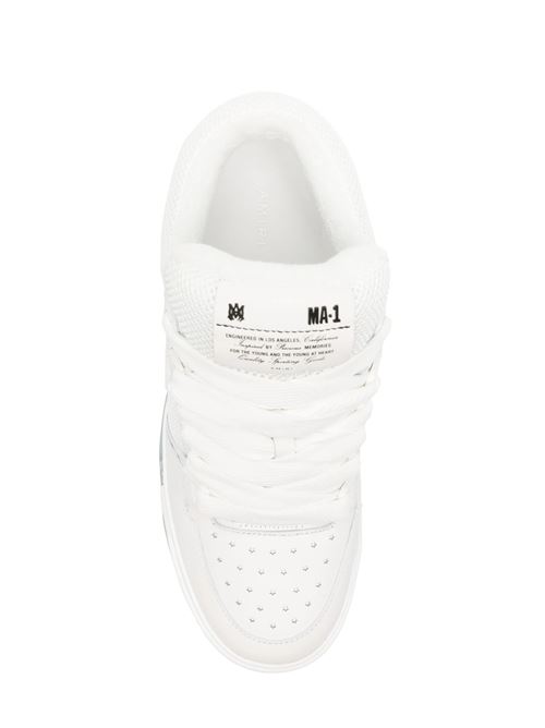 Sneakers con marchio dettaglio traforato logo applicato sul lato AMIRI | PS24MFS017WHITE