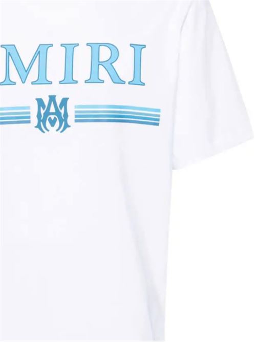 White/blue cotton soft t-shirt AMIRI | PS24MJL007WHITE