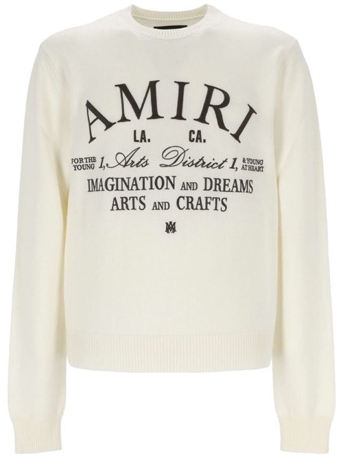 Arts District sweater in ivory wool blend AMIRI | PS24MKL028ALABASTER