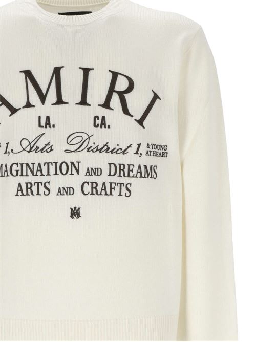 Arts District sweater in ivory wool blend AMIRI | PS24MKL028ALABASTER