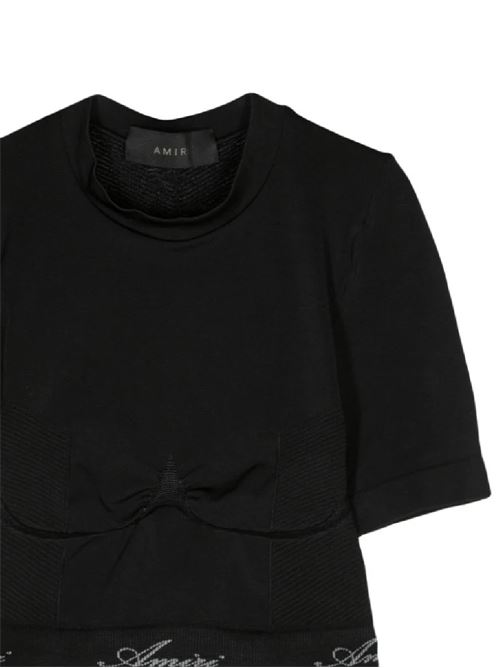 T-shirt crop con stampa AMIRI | PS24WKS013BLACK