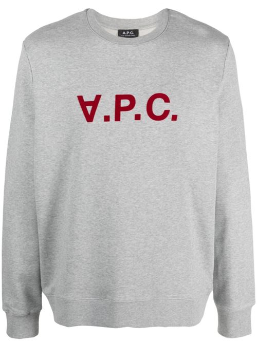 Gray sweatshirt with logo print A.P.C. | COFAXH27378TPH