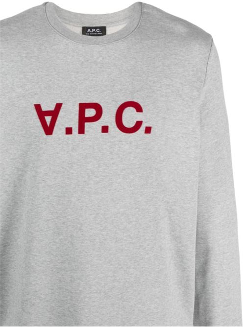 Gray sweatshirt with logo print A.P.C. | COFAXH27378TPH