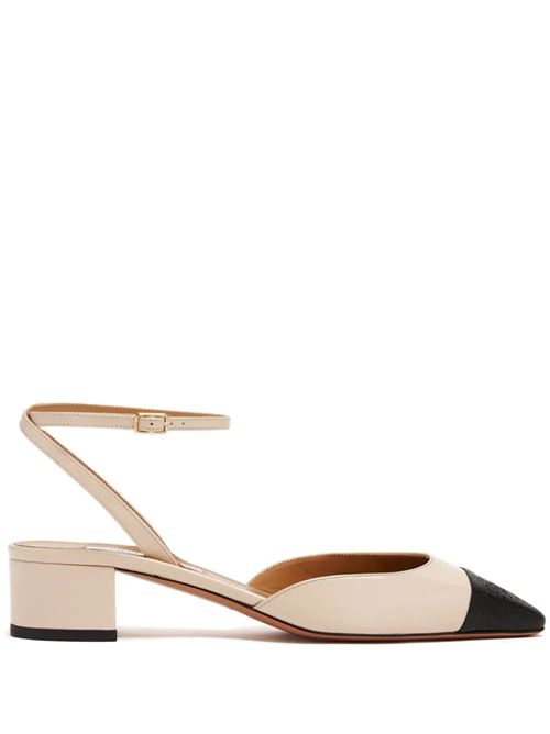 Pump in pelle beige/nera Aquazzura | FRLMIDP0NGKLNB