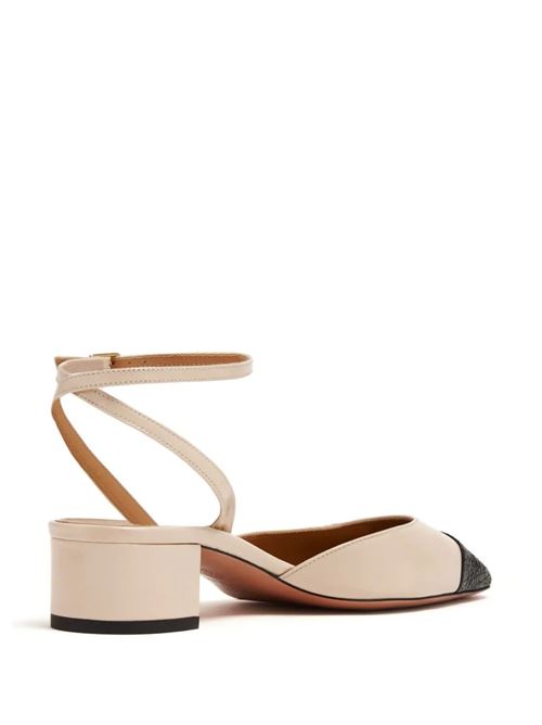 Pump in pelle beige/nera Aquazzura | FRLMIDP0NGKLNB