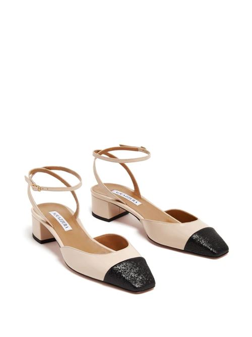 Pump in pelle beige/nera Aquazzura | FRLMIDP0NGKLNB