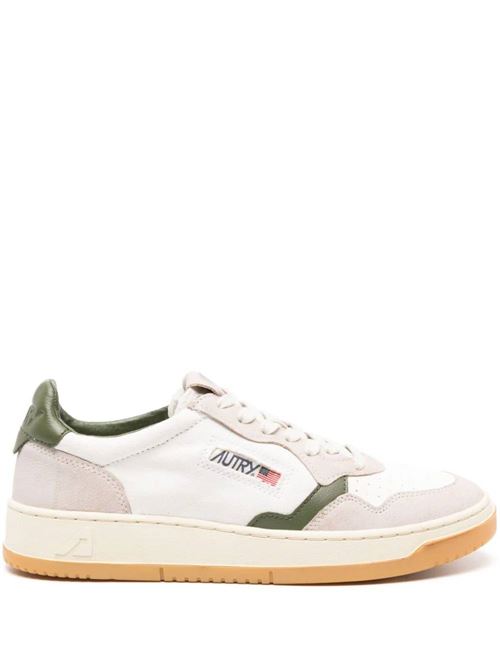 White/blush beige/olive green sneakers Autry | AULMDS06WHT/CYPRS