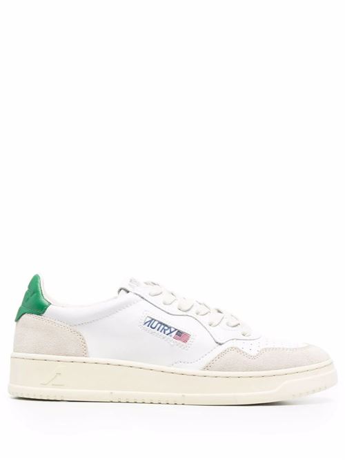 White/off-white/green sneaker Autry | AULMLS23WHT/AMAZ