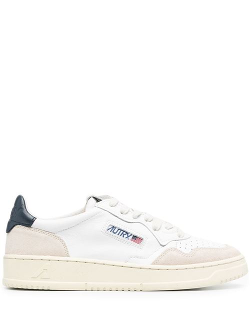 Sneaker con pannello scamosciato bianco/blu/grigio AUTRY | AULMLS28WHT/BLUE