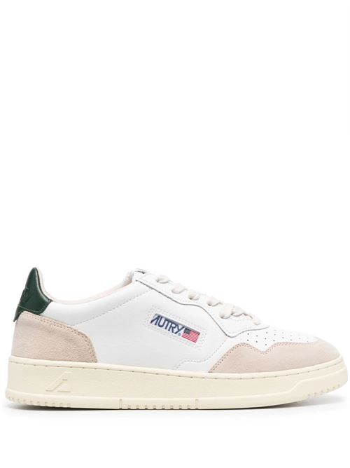 Sneaker in pelle con pannelli Autry | AULMLS56WHT/MOUNT