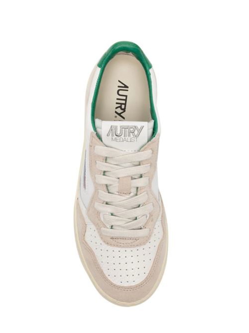 Sneaker con dettgli verdi Autry | AULMVY03WHT/SND/AMZ