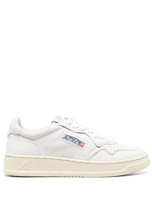 White goatskin logo patch sneaker Autry | AULWGG04WHITE