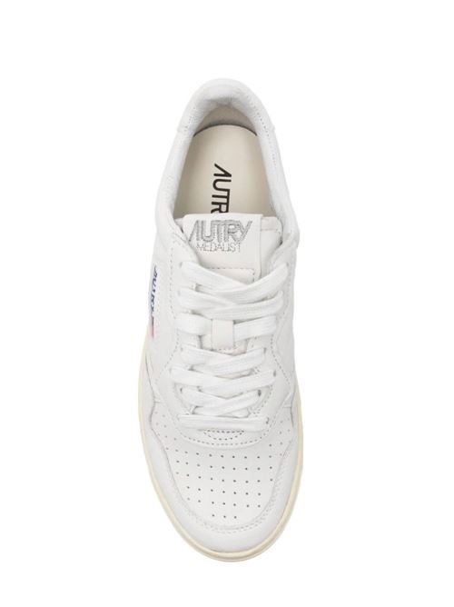 White goatskin logo patch sneaker Autry | AULWGG04WHITE