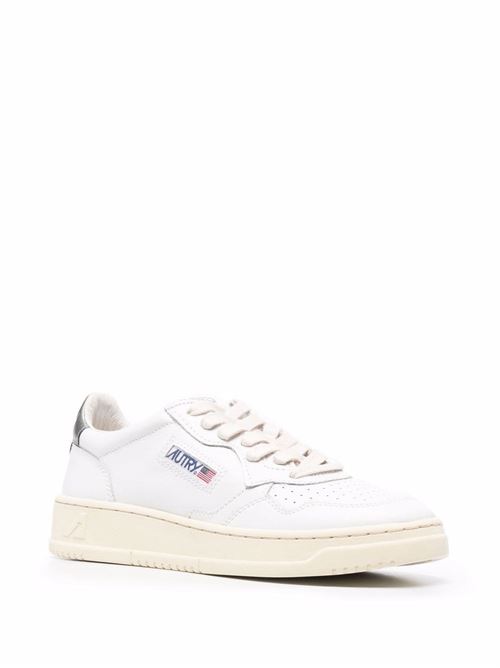 Sneaker con toppa con logo Autry | AULWLL05WHT/SILVER