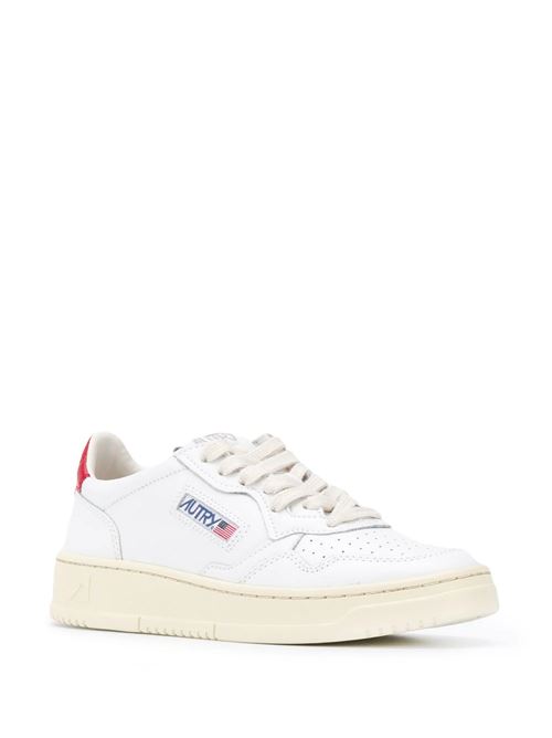 Sneakers con tallone a contrasto bianco-rosso Autry | AULWLL21WHT/RED