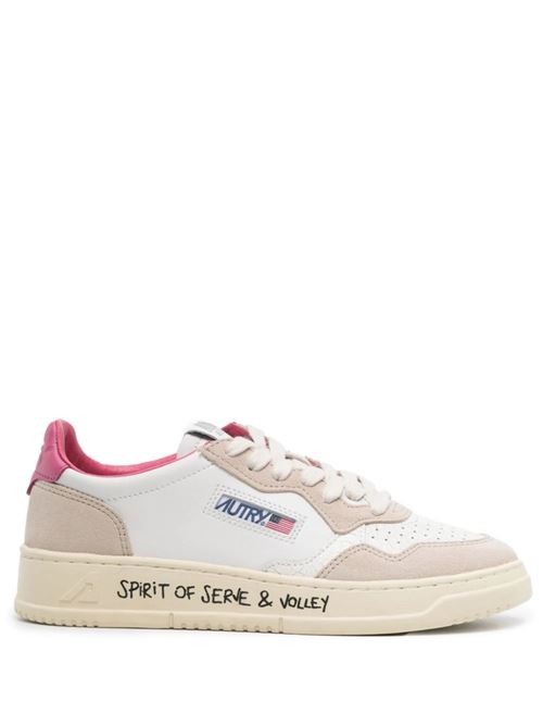 Sneaker con pannelli rosa Autry | AULWVY04WHT/SND/FPK