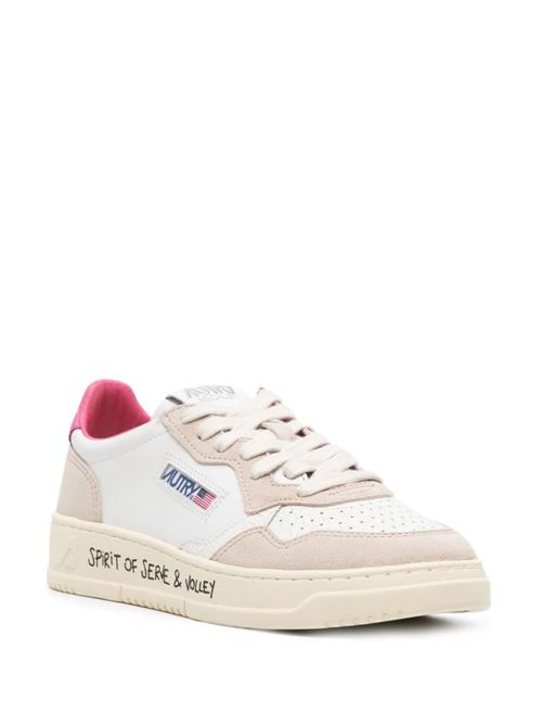 Sneaker con pannelli rosa Autry | AULWVY04WHT/SND/FPK