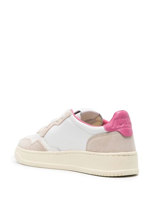 Sneaker con pannelli rosa Autry | AULWVY04WHT/SND/FPK